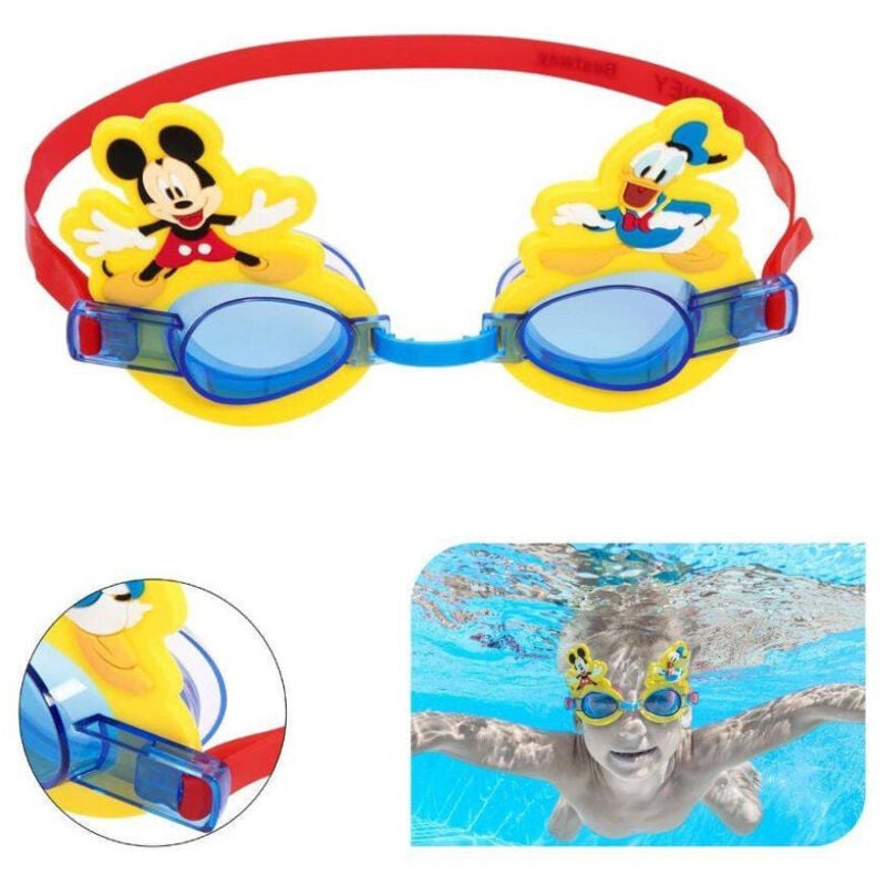 foto del prodotto trade shop traesio occhialini disney topolino e paperino per bambini nuoto piscina mare estate 