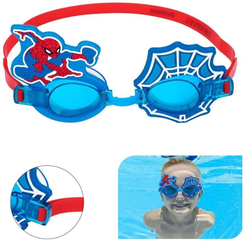 foto del prodotto trade shop traesio occhialini marvel spiderman per bambini regolabili nuoto piscina mare estate 3 