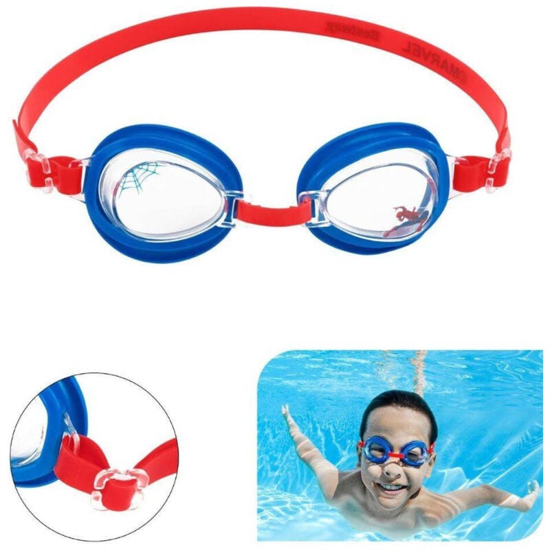 foto del prodotto trade shop traesio occhialini marvel spiderman per bambini regolabili nuoto piscina mare estate 3 