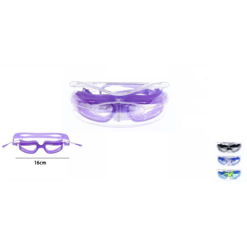 foto del prodotto trade shop traesio occhialini nuoto piscina mare con tappi lenti antiappannaggio regolabili 71566 