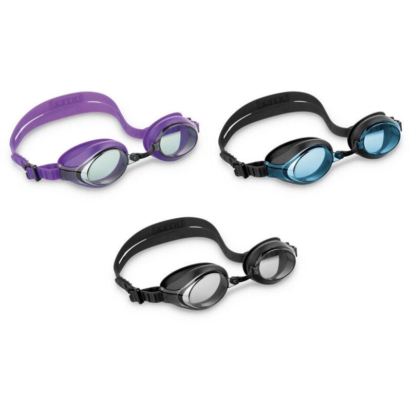 foto del prodotto trade shop traesio - occhialini racing da sport nuoto lente anti uv antiappannamento colori ass 55691 -