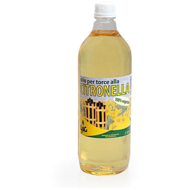 foto del prodotto trade shop traesio - olio alla citronella vegetale per torce lampada antizanzare mosche fiaccole -