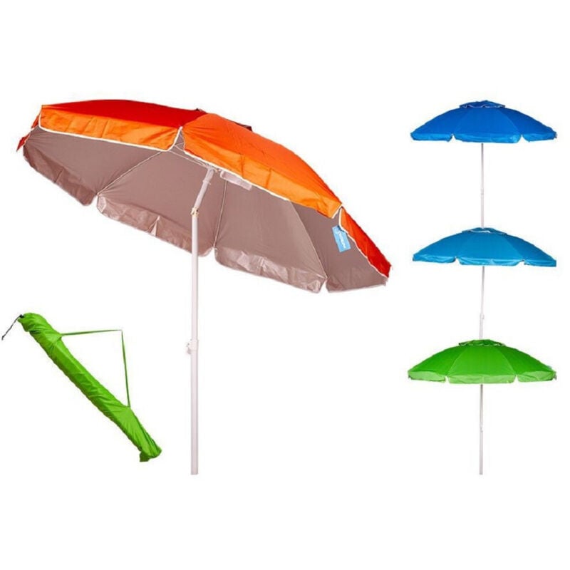 foto del prodotto trade shop traesio ombrellone mare 180 cm con snodo palo acciaio con sacca colori assortiti 4096258 