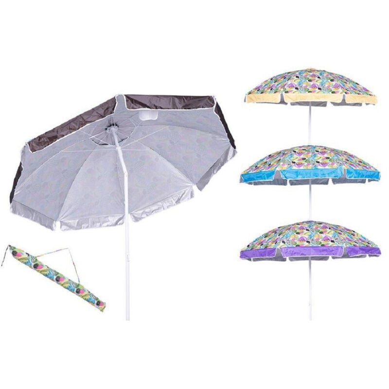 foto del prodotto trade shop traesio ombrellone mare 200 cm snodo 32 stecche nylon borsa 4 modelli assortiti 4096242 