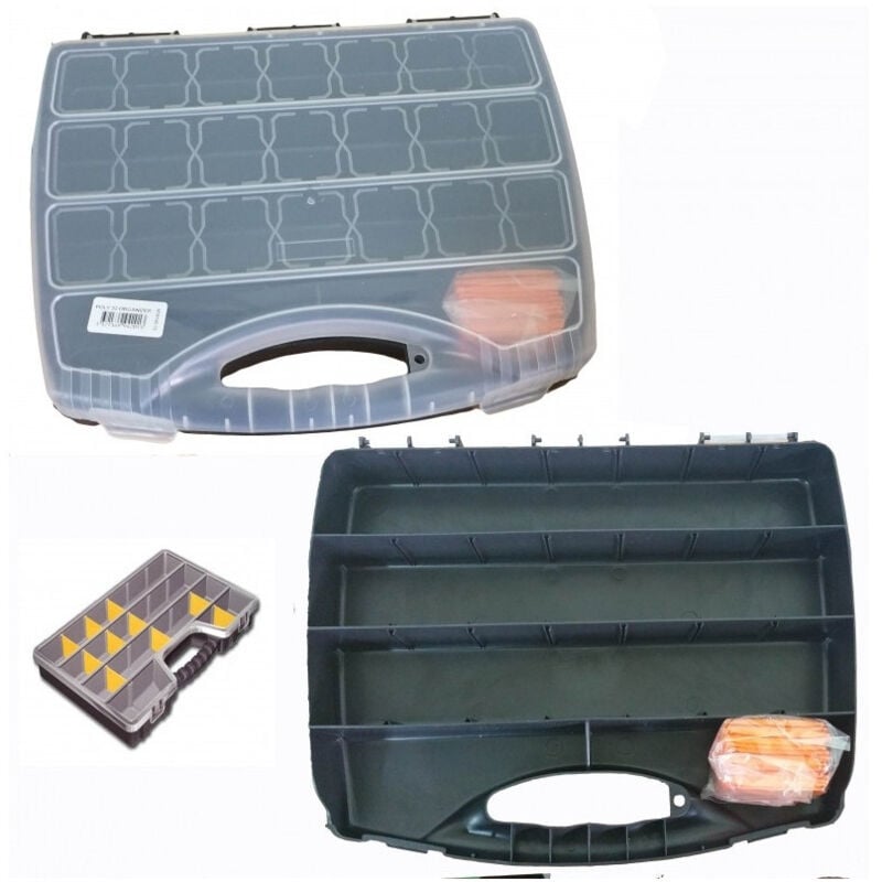 foto del prodotto trade shop traesio organizer 32cm cassetta attrezzi porta minuteria minuterie 23 vaschette 
