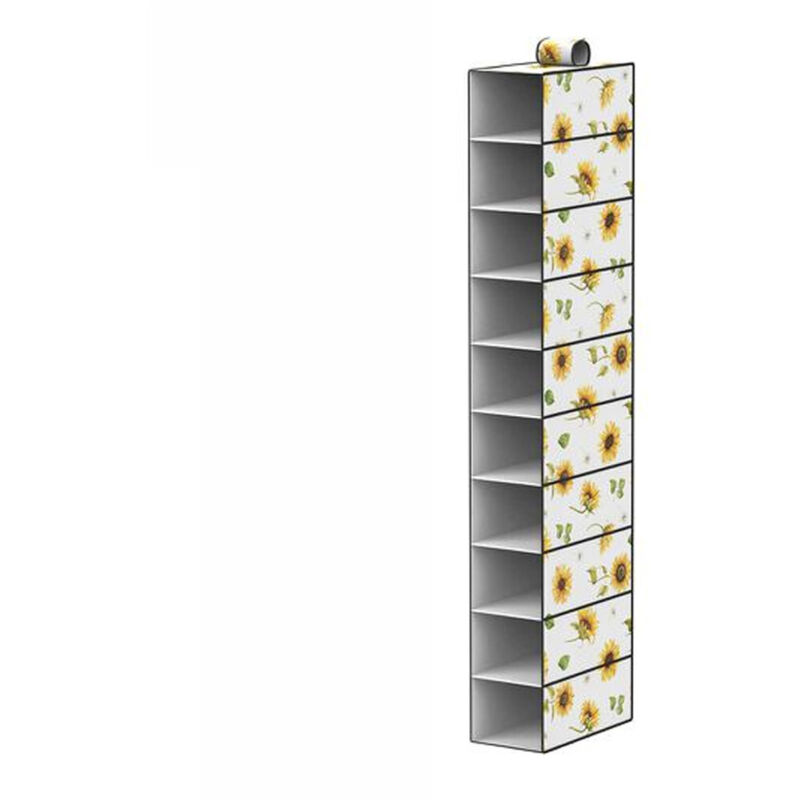foto del prodotto trade shop traesio - organizer armadio 10 ripiani scaffale pensile porta oggetti borse 15x30x120 cm -