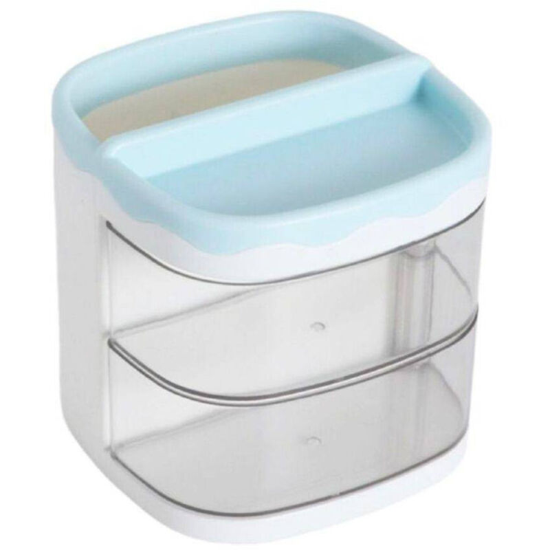 foto del prodotto trade shop traesio organizer azzurro con cassetti organizzatore scrivania penne trucco cancelleria 