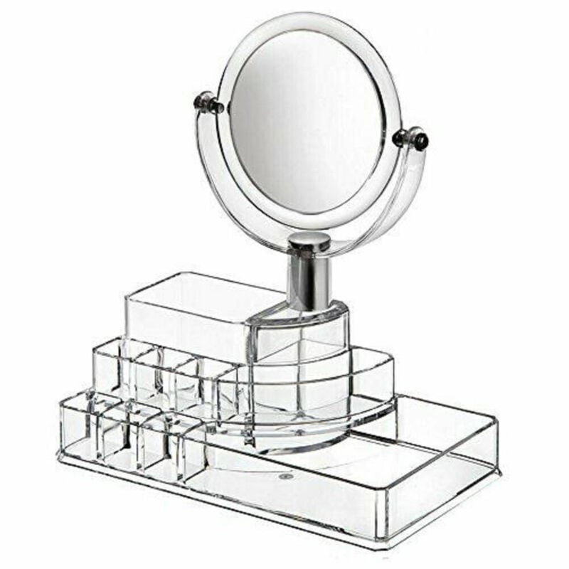 foto del prodotto trade shop traesio organizer espositore trucchi smalti make up cosmetici organizzatore con specchio 
