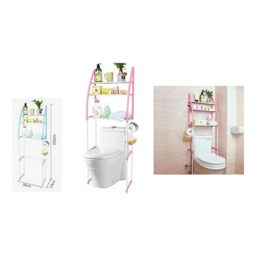foto del prodotto trade shop traesio organizer mensole scaffale sopra water wc gabinetto bagno salvaspazio 