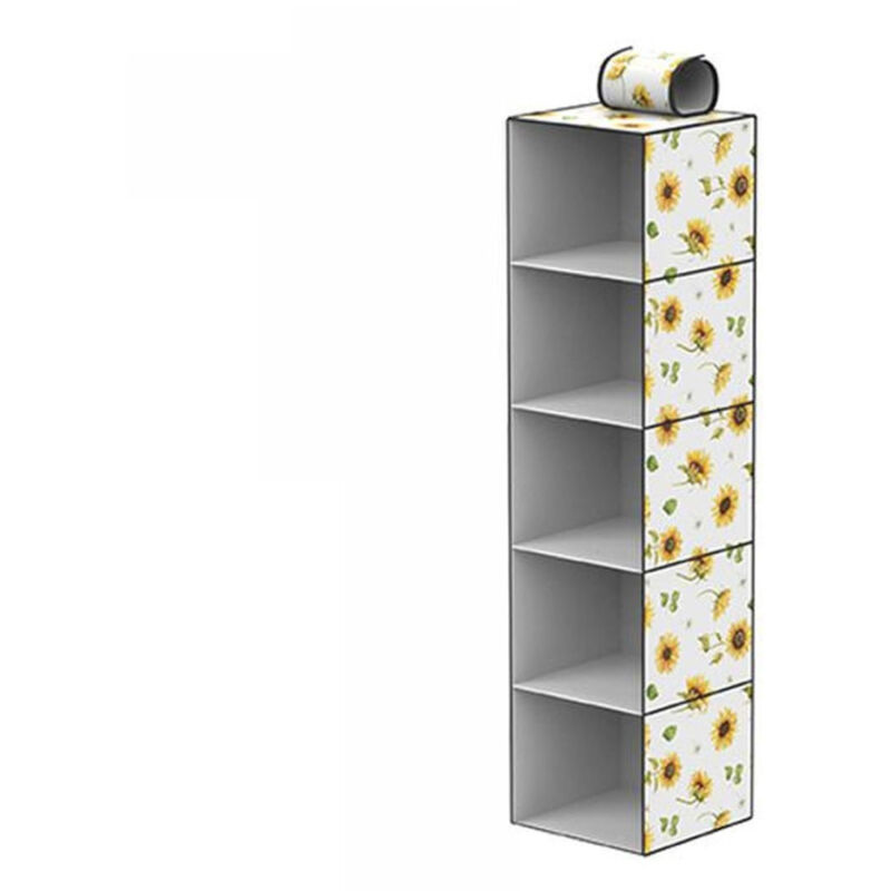 foto del prodotto trade shop traesio organizer per armadio 5 strati scaffale pensile porta oggetti scaffali 30x30x100 