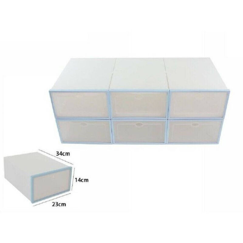foto del prodotto trade shop traesio organizer porta scarpe a cubi 6 scomparti 6 paia box contenitore scarpiera 70521 