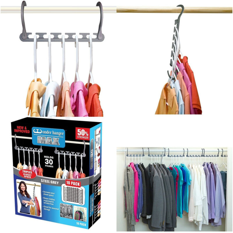 foto del prodotto trade shop traesio organizer salvaspazio 10 porta stampelle grucce per armadio wonder hanger max 
