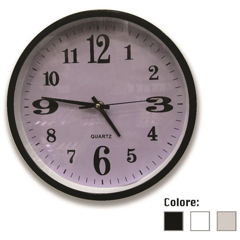 foto del prodotto trade shop traesio orologio da parete rotondo movimento al quarzo complemento decorazione arredo casa 