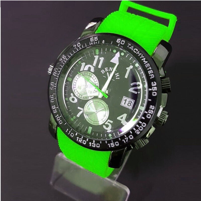 foto del prodotto trade shop traesio orologio da polso benchi d9652a uomo analogico quarzo sportivo casual verde 