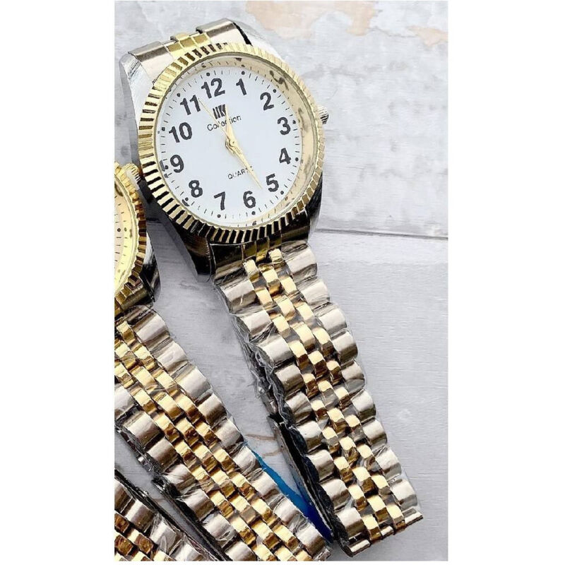 foto del prodotto trade shop traesio orologio da polso ik collection uomo analogico quarzo dorato silver fondo bianco 