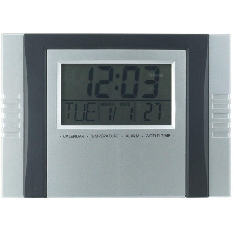 foto del prodotto trade shop traesio orologio digitale da parete da scrivania temperatura datario allarme crono 2304 