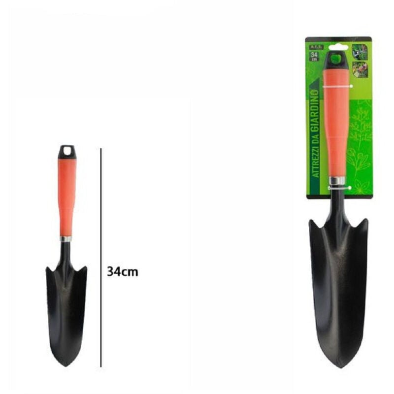 foto del prodotto trade shop traesio pala paletta attrezzo giardinaggio giardino manico gancio antiscivolo 34cm 59683 