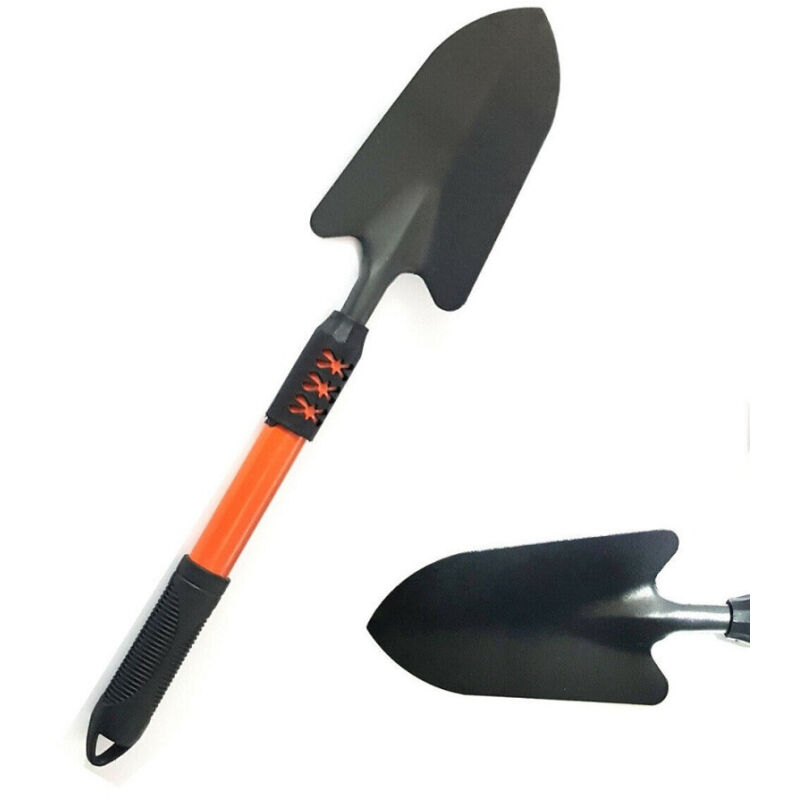 foto del prodotto trade shop traesio paletta da giardino pala metallo manico gomma antiscivolo giardinaggio attrezzi 