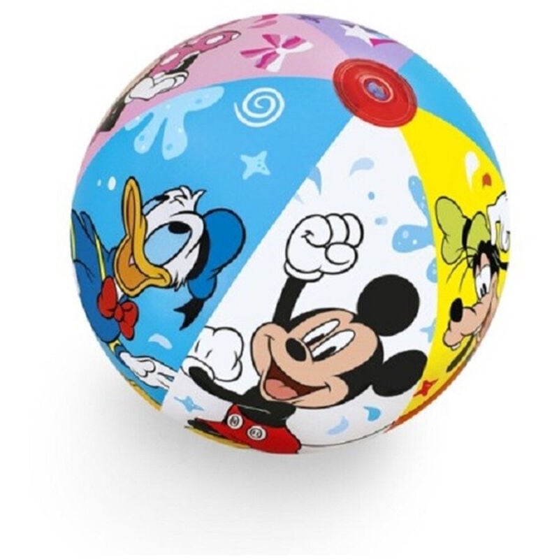 foto del prodotto trade shop traesio - pallone gonfiabile mickey mouse topolino 51 cm palla bambini mare piscina 91098 -