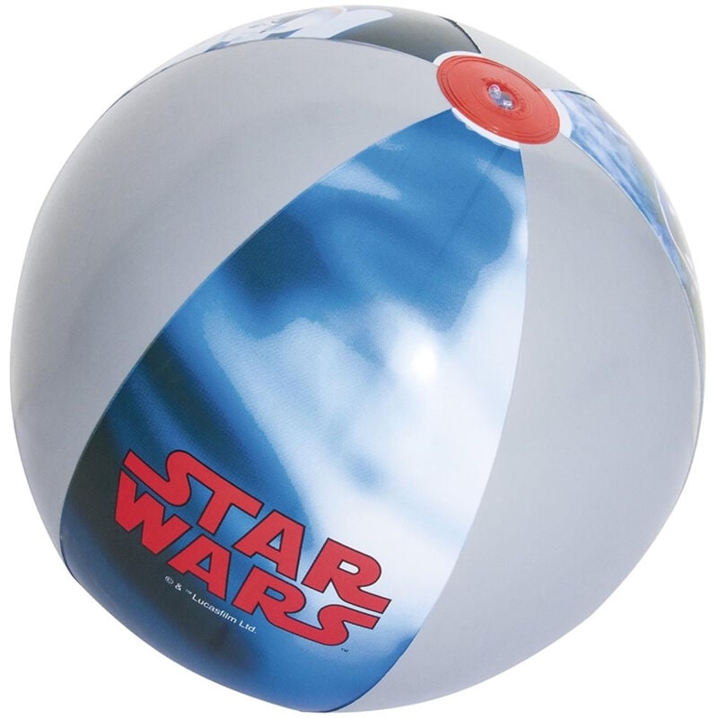 foto del prodotto trade shop traesio pallone mare spiaggia spicchi blu grigio star wars 61 cm gonfiabile bambini 019969 