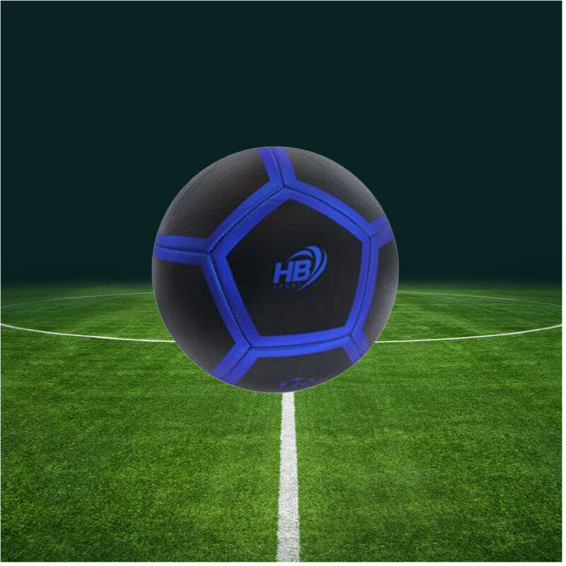 foto del prodotto trade shop traesio pallone palla da calcio blu e nero calcetto misura 21 cm allenamento gara 06564 