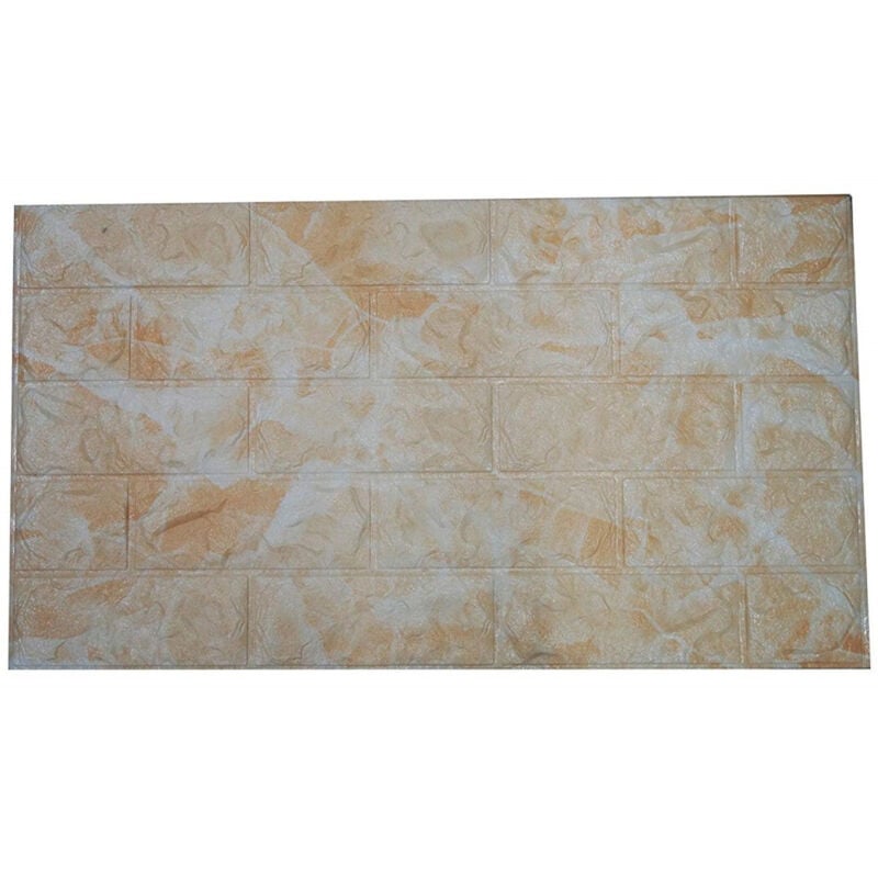 foto del prodotto trade shop traesio pannello 77x70cm mattoni beige carta parati pvc mattoncini 3d adesiva muro 