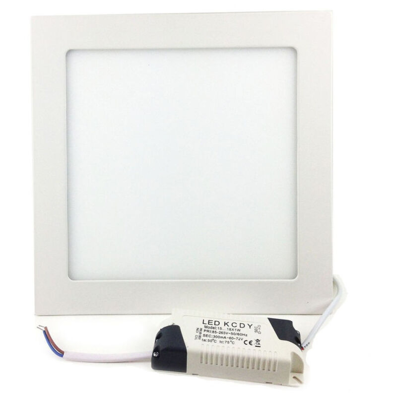 foto del prodotto trade shop traesio pannello a led tondo o quadrato 3 6 12 18 20 25w ad incasso fredda calda neutra bianco naturale 3 watt quadrato 