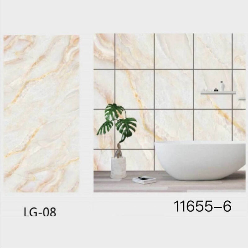 foto del prodotto trade shop traesio pannello adesivo effetto marmo perlato rosato pareti paraschizzi 300x60cm stanza 
