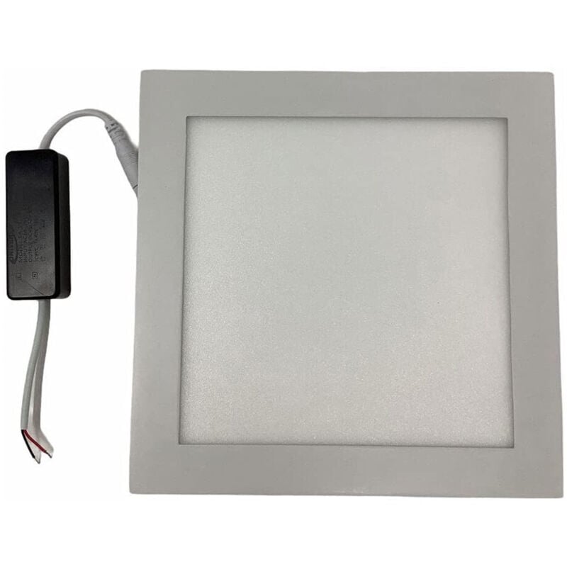 foto del prodotto trade shop traesio pannello faretto led 18w ad incasso slim luce bianca calda neutra tondo quadrato bianco freddo quadrato 