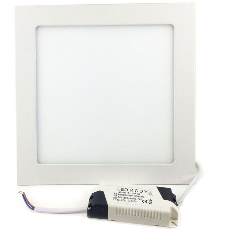 foto del prodotto trade shop traesio pannello faretto tondo o quadrato a led da 6 a 25 w ad incasso luce freddo caldo bianco naturale 3 watt quadrato 