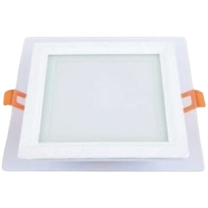 foto del prodotto trade shop traesio pannello led incasso luce 3000k 6500k 12w quadrato am cs 12 con bordo traparente 00687 