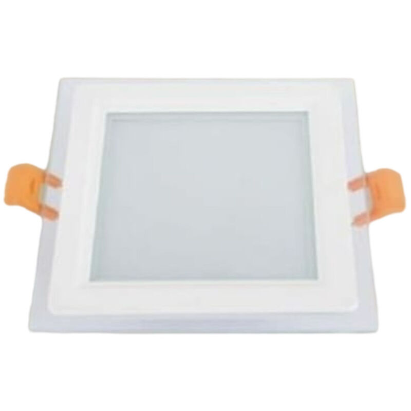 foto del prodotto trade shop traesio pannello led incasso luce 3000k 6500k 9w quadrato am cs 9 con bordo traparente 00670 