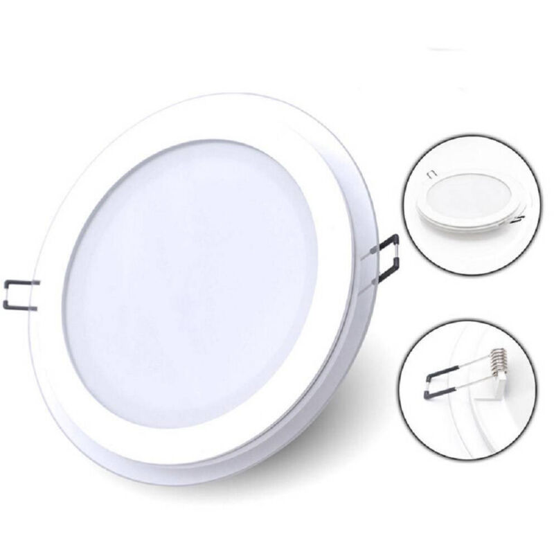 foto del prodotto trade shop traesio pannello led slim incasso bordo in vetro 9w cct tre colorazioni di luce p94e t3c 