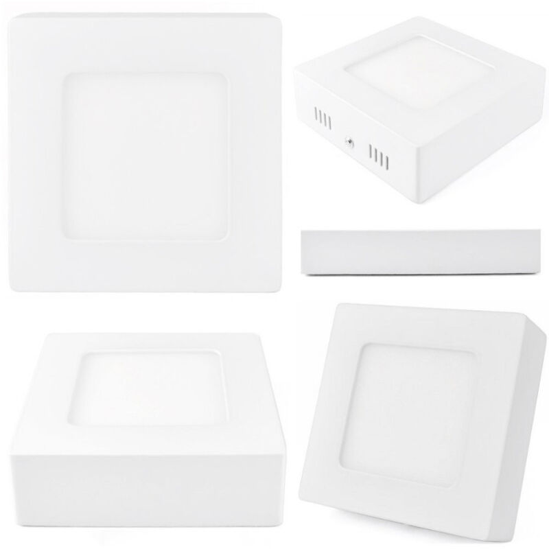 foto del prodotto trade shop traesio pannello plafoniera faretto faro tondo a led 6 12 18 24 watt freddo caldo bianco freddo 6 watt quadrato 