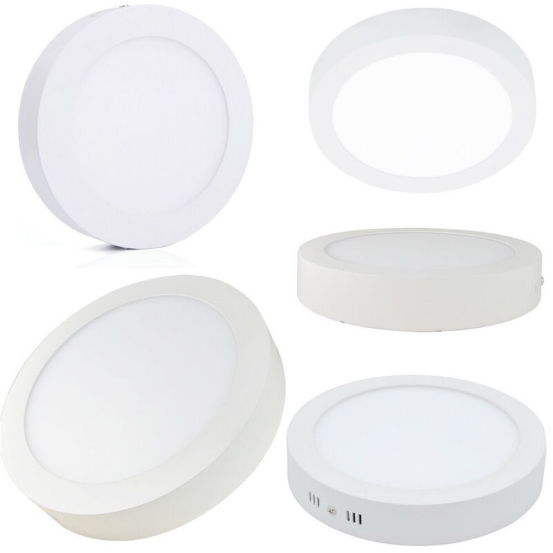 foto del prodotto trade shop traesio pannello plafoniera faretto faro tondo a led 6 12 18 24 watt freddo caldo bianco freddo 6 watt tondo 