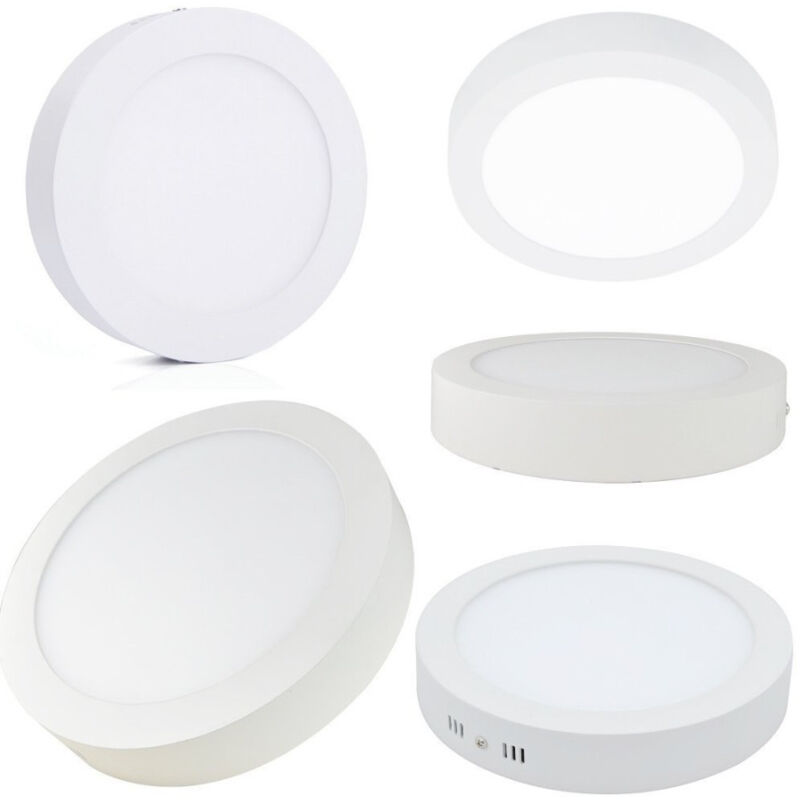foto del prodotto trade shop traesio pannello plafoniera faretto faro tondo a led 6 12 18 24 watt freddo caldo bianco naturale 18 watt tondo 