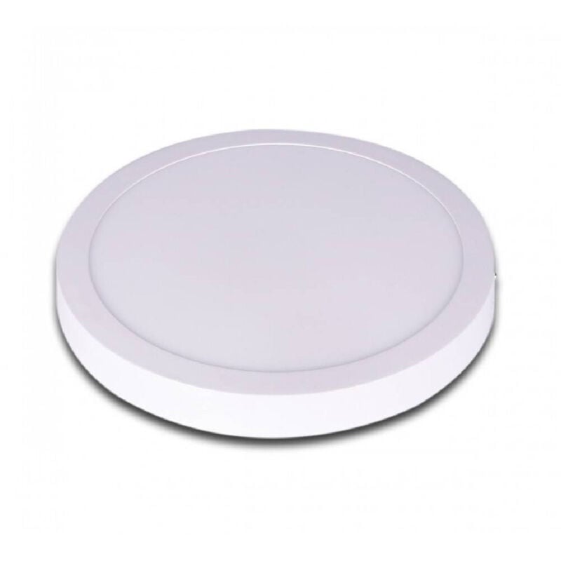 foto del prodotto trade shop traesio pannello plafoniera led 18w tondo pvc luce bianco caldo freddo naturale p22 bianco freddo 