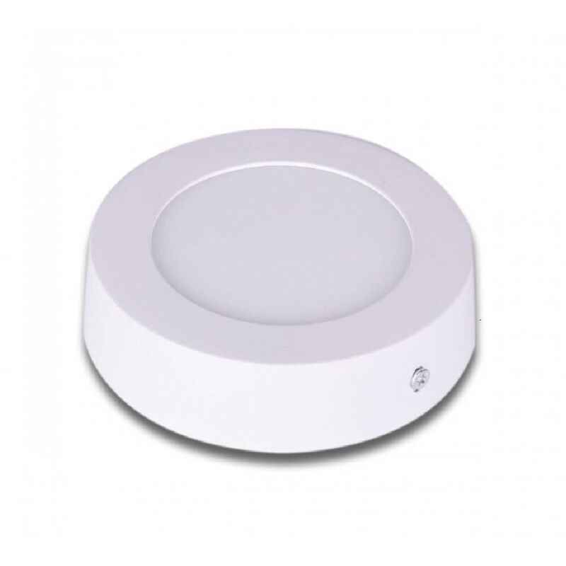 foto del prodotto trade shop traesio pannello plafoniera led 6w tondo pvc luce bianco caldo freddo naturale p120b t bianco caldo 