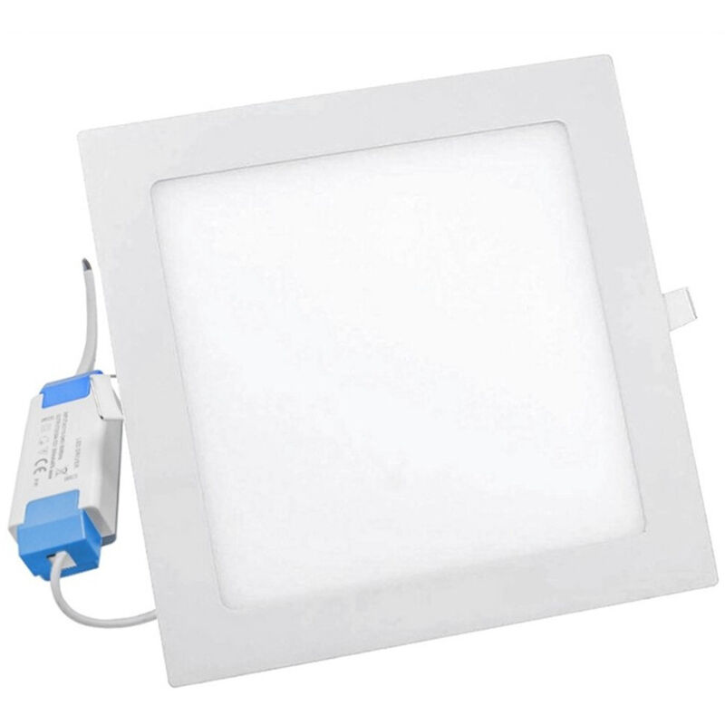foto del prodotto trade shop traesio pannello smd led quadrato incasso 6 w con driver cct 3000k 4000k 6500k p105 q3c 