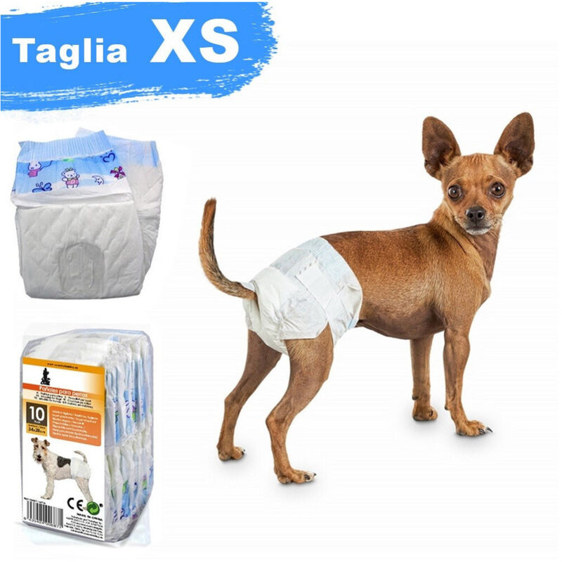 foto del prodotto trade shop traesio pannolini assorbenti per cani xs taglia piccola pannolino traversina assorbente 