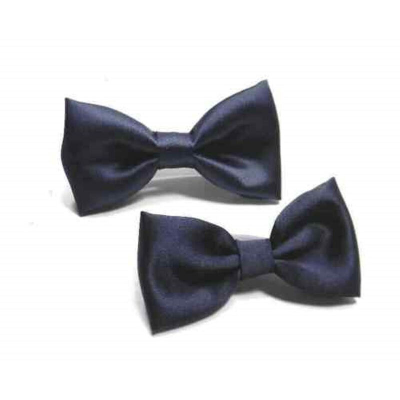 foto del prodotto trade shop traesio papillon cravattino bambino seta raso bimbo farfalla per cerimonie vari colori blu