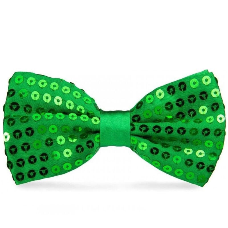 foto del prodotto trade shop traesio papillon paillettes verde teatro paillette raso cravattino farfallino cravatta 