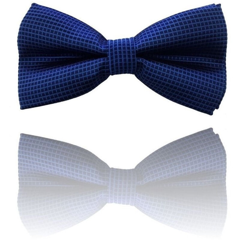 foto del prodotto trade shop traesio papillon quadri blu cravattino farfallino cravatta frack papion 