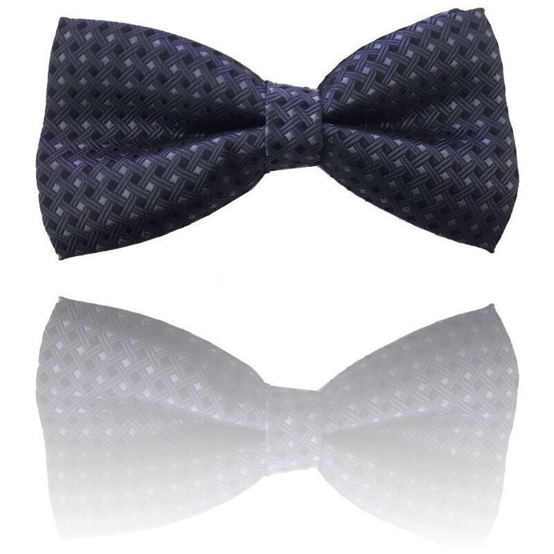 foto del prodotto trade shop traesio papillon rombi piccoli grigio scuro cravattino farfallino cravatta frack papion 