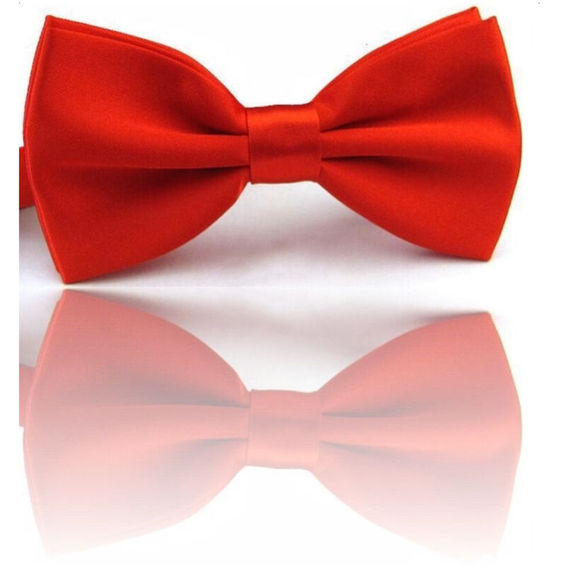 foto del prodotto trade shop traesio papillon seta rosso cravattino farfallino cravatta frack uomo donna 