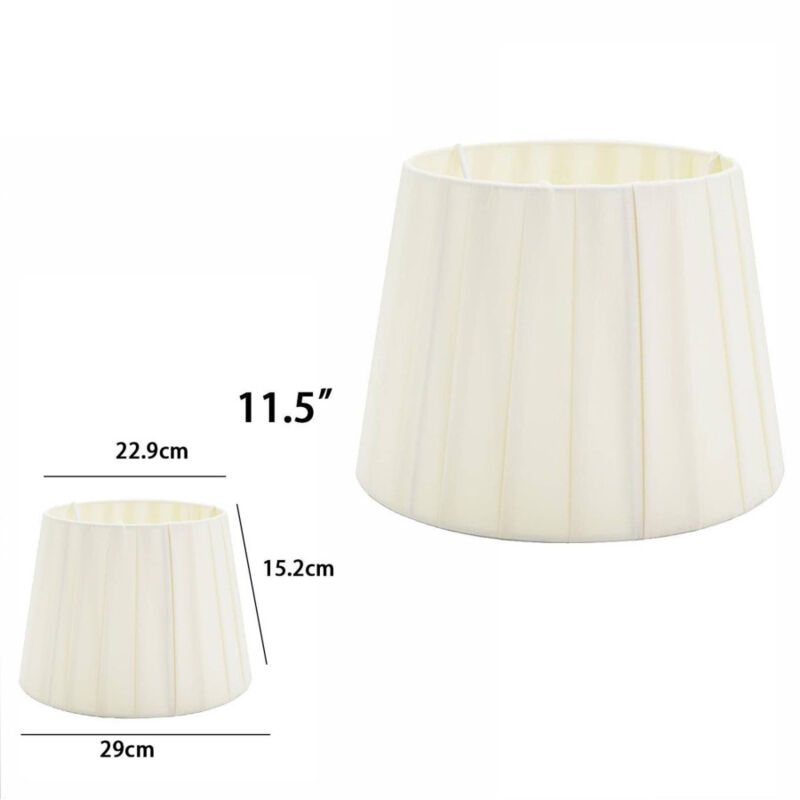 foto del prodotto trade shop traesio paralume conico cilindro moderno ricambio per lampada e applique in tessuto tnt bianco 11,5 