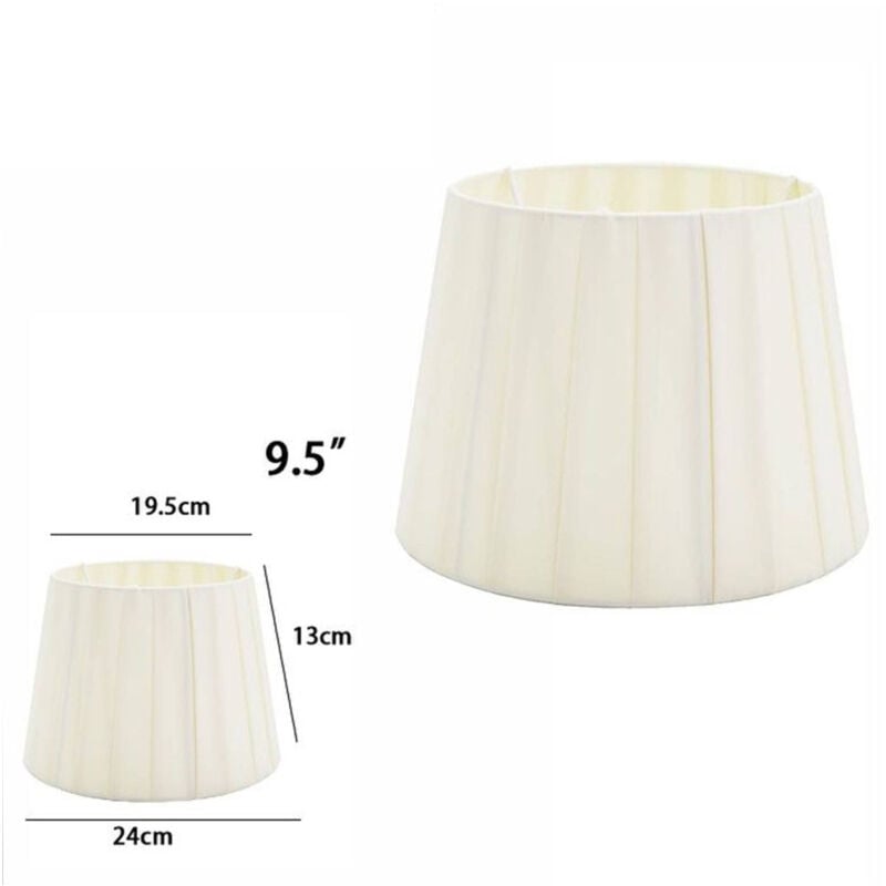foto del prodotto trade shop traesio paralume conico cilindro moderno ricambio per lampada e applique in tessuto tnt bianco 9,5 