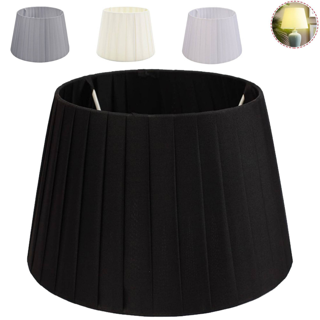foto del prodotto trade shop traesio paralume conico cilindro moderno ricambio per lampada e applique in tessuto tnt grigio scuro 11,5 