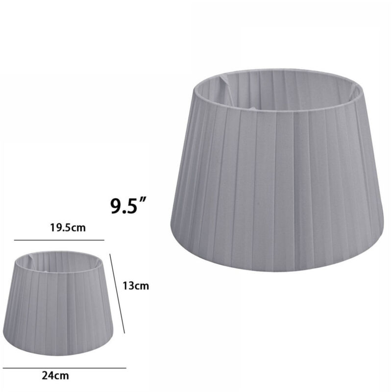 foto del prodotto trade shop traesio paralume conico cilindro moderno ricambio per lampada e applique in tessuto tnt grigio scuro 9,5 