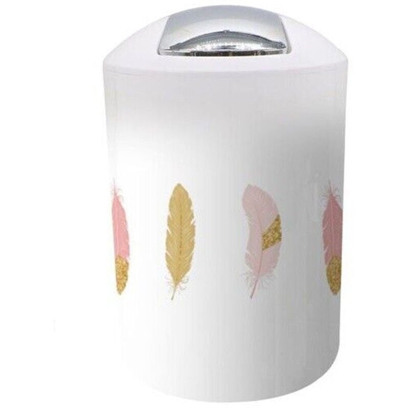 foto del prodotto trade shop traesio pattumiera cestino secchio rifiuti gettacarte accessori arredo bagno piume 69803 
